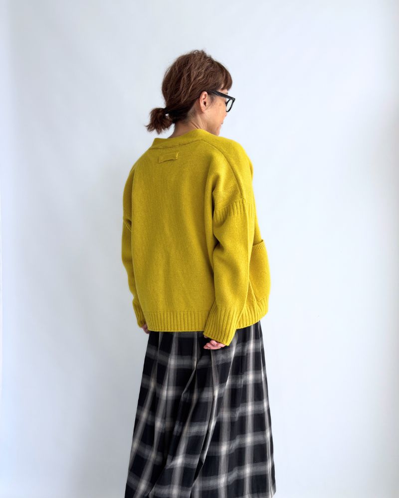 JANE V-neck Cardigan in Yellow