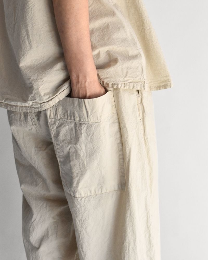 Shrink Wide Pants in Beige