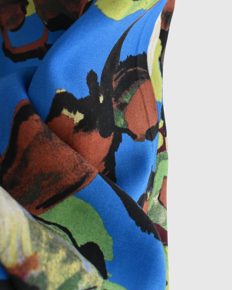 Ipeker Print Easy Pants in BlueBrown