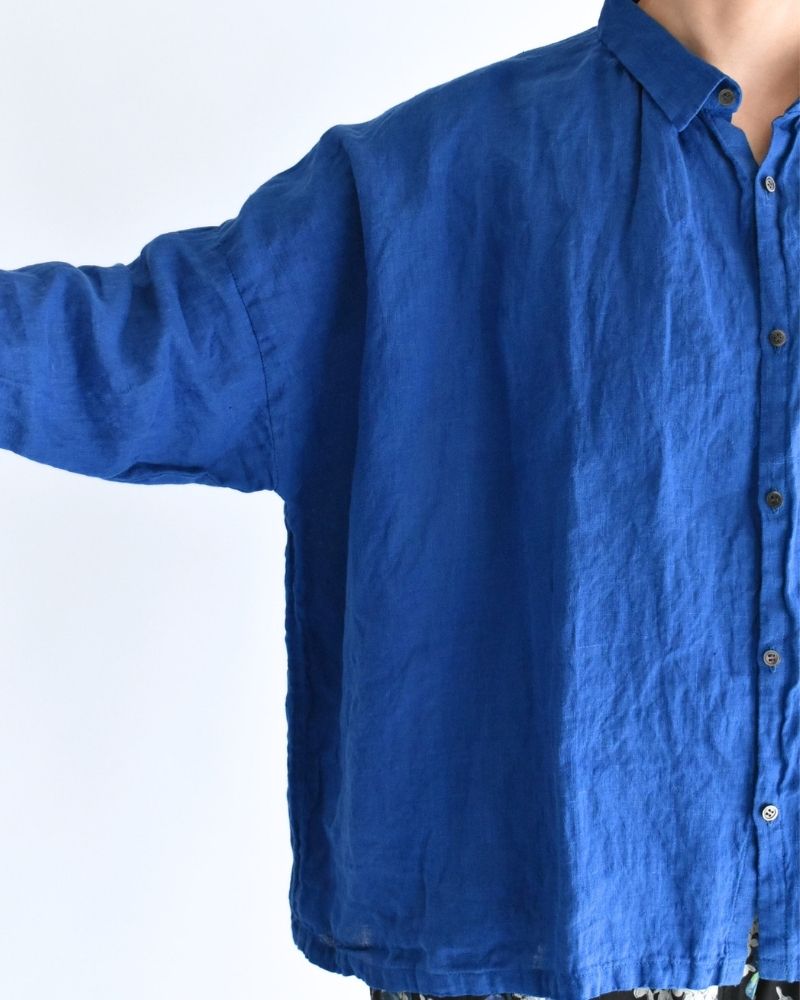 French Linen Shirt in Blue
