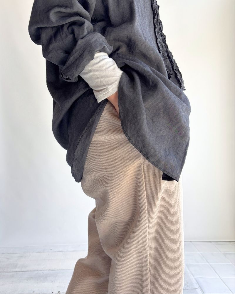 11WALE CORDUROY EASY TAPERED PANTS in Beige