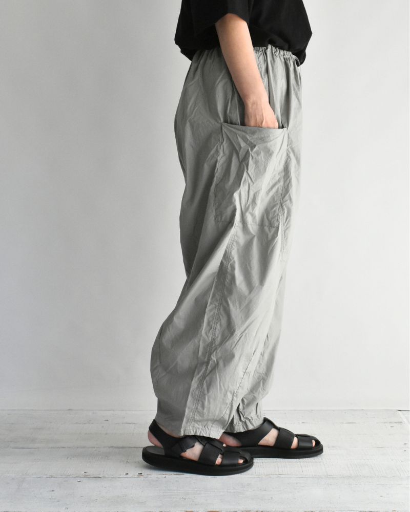 Typewriter Cotton Pants in Gray