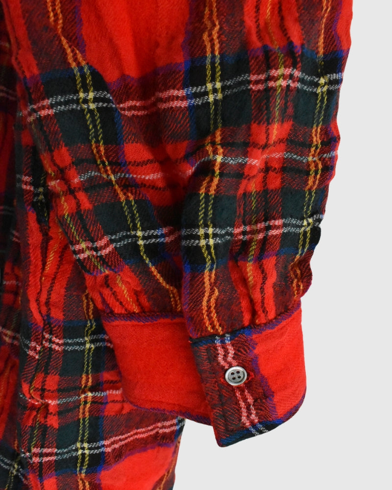 Cotton Wool Tartan Check Dress in Red