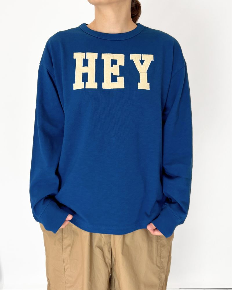 HEY Long Sleeve T-Shirt in Navy