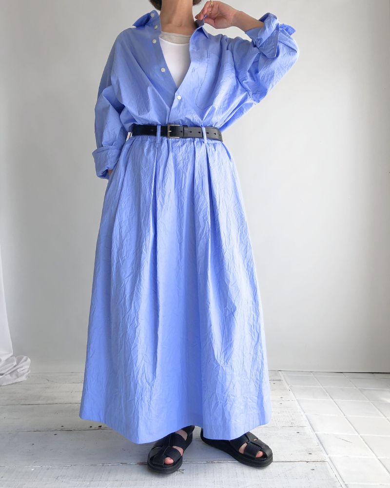 MIRA-CC Tuck Skirt in Sax