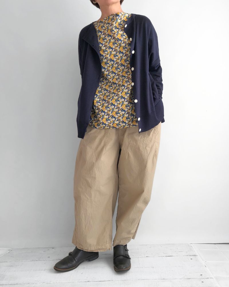 Boat neck blouse (LIBERTY)  in Yellow