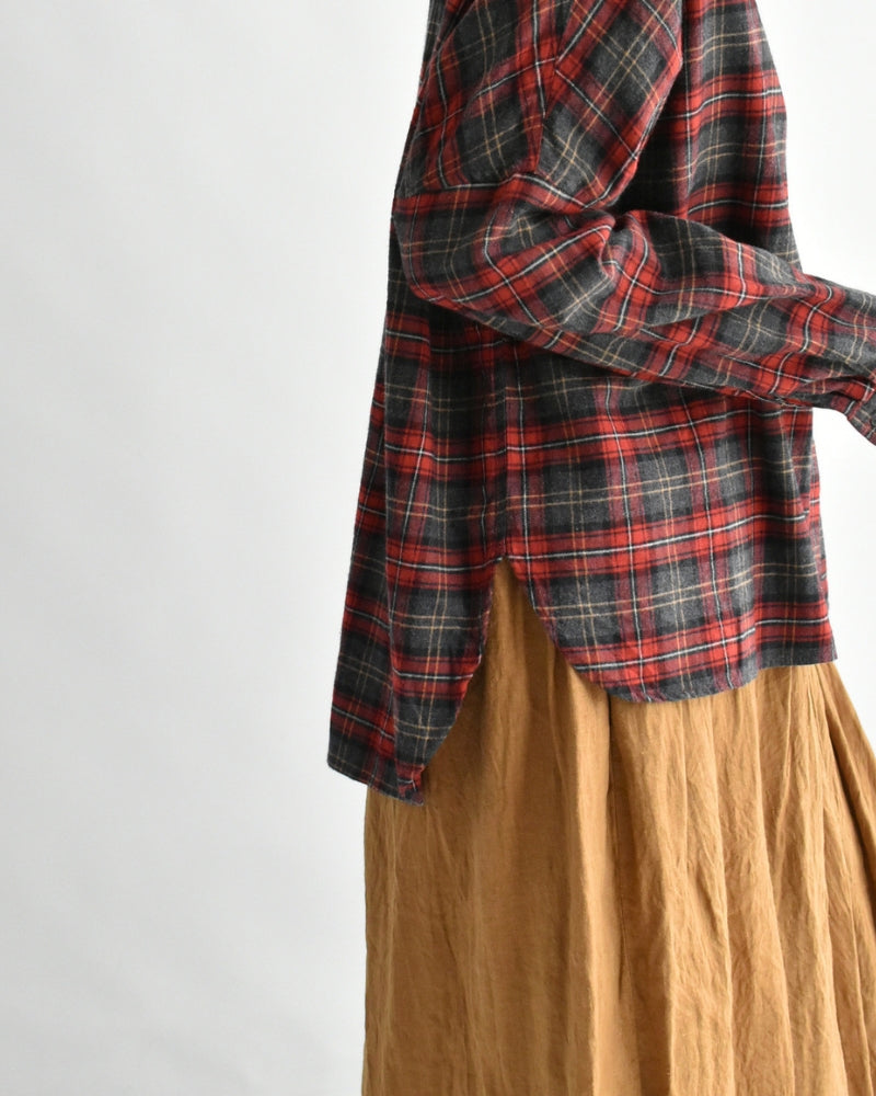 Oversized Shirt in Red Check