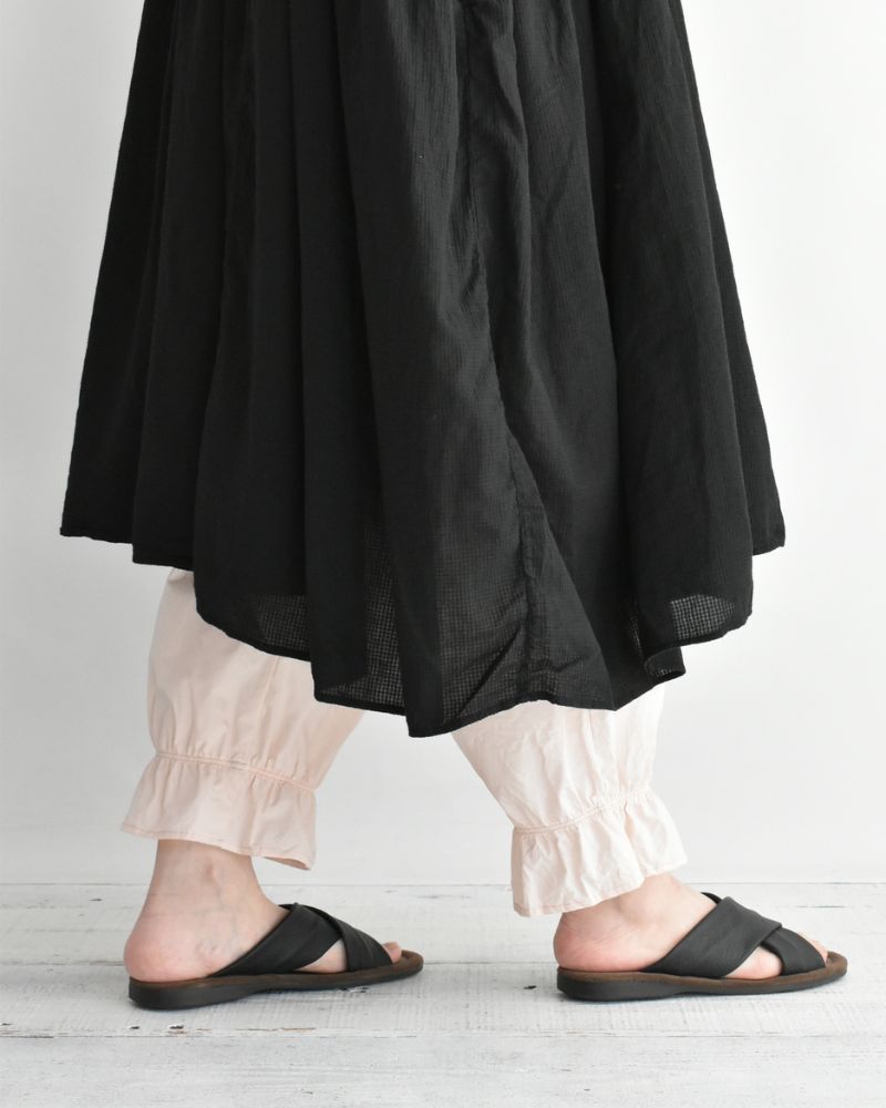 MINI PINTUCK PULLOVER DRESS in Black