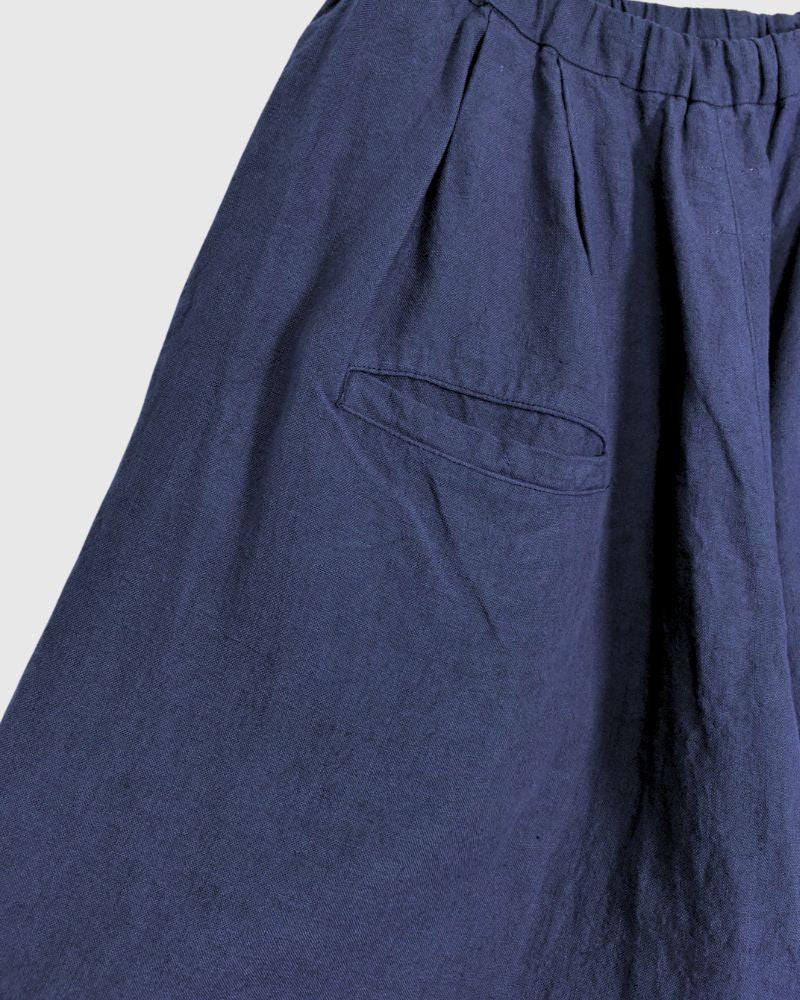 Linen Wide Sarouel Pants