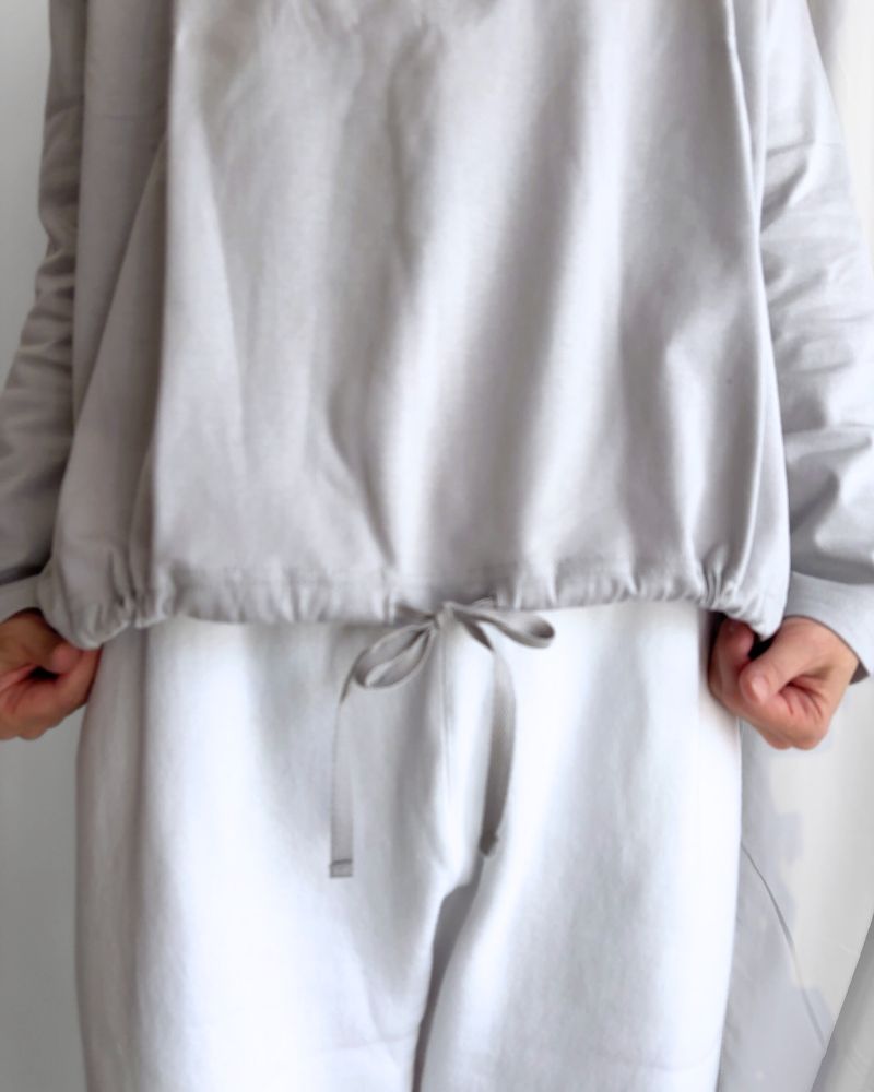 Drawstring Hoodie Pullover in LightGray