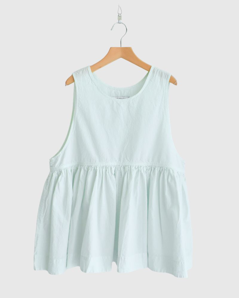Sleeveless Gathered Top in MintGreen