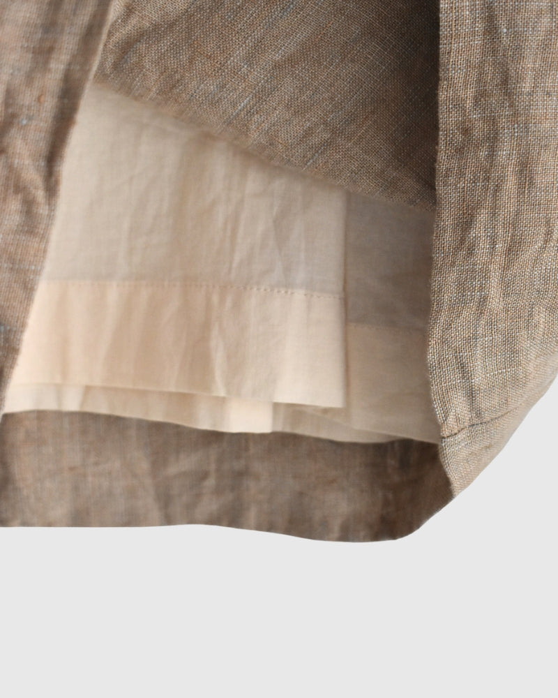 Handwoven 40 Linen Culottes in Beige