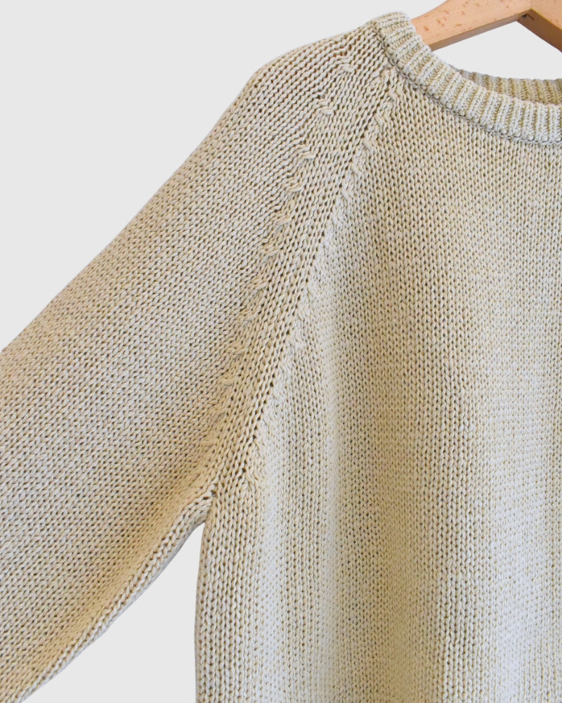 Raglan Pullover Knit in Ivory