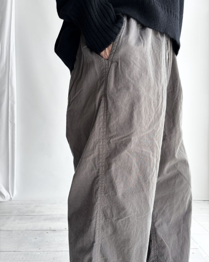 40s ORGANIC POPLIN (OVERDYE) EASY PANTS in SmokeGray