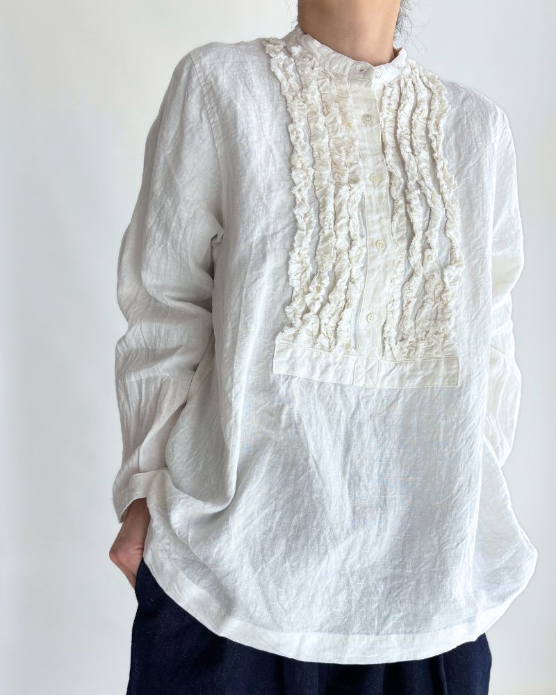 French Linen Shirt in White