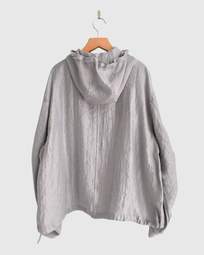 Shiny Hoodie Blouson in LightPurple