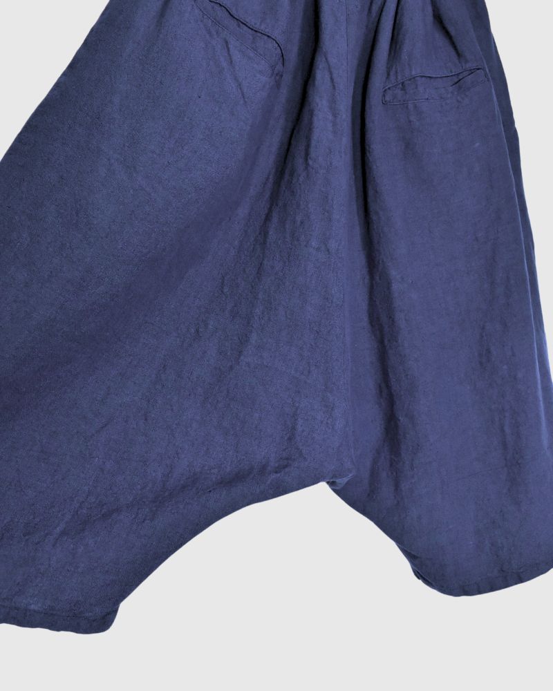 Linen Wide Sarouel Pants