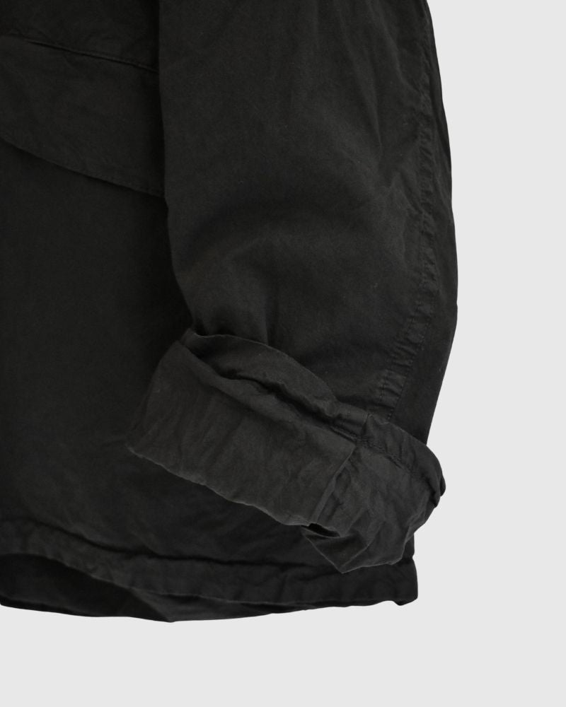 Garment Dye Short Coat in Black