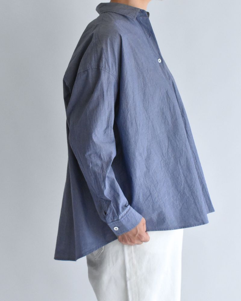 Regular Collar Big Shirt in Blue