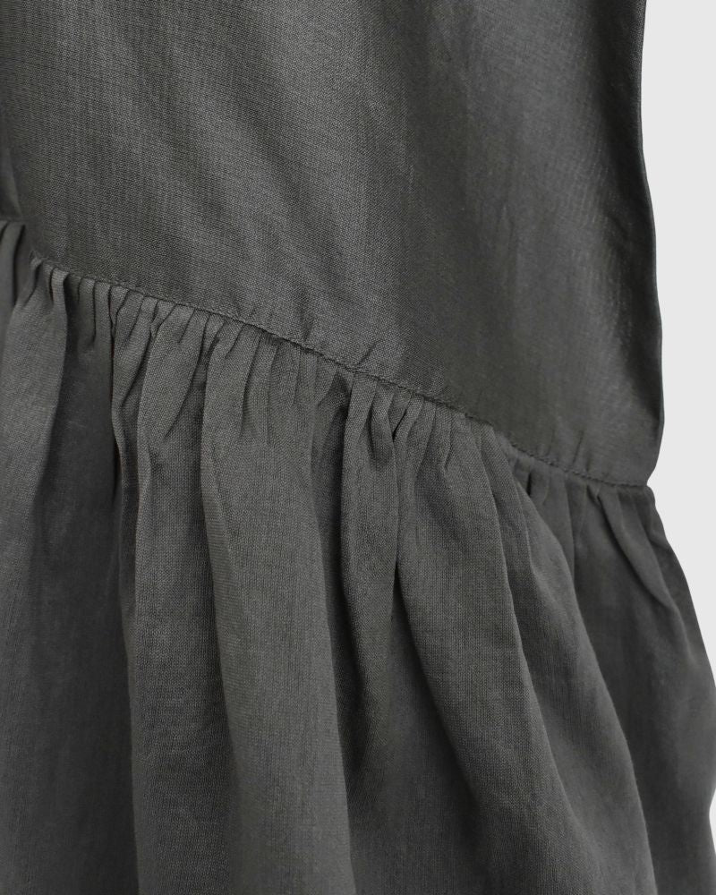 RAHASTHAN TUCK GATHERED PULLOVER in Gray