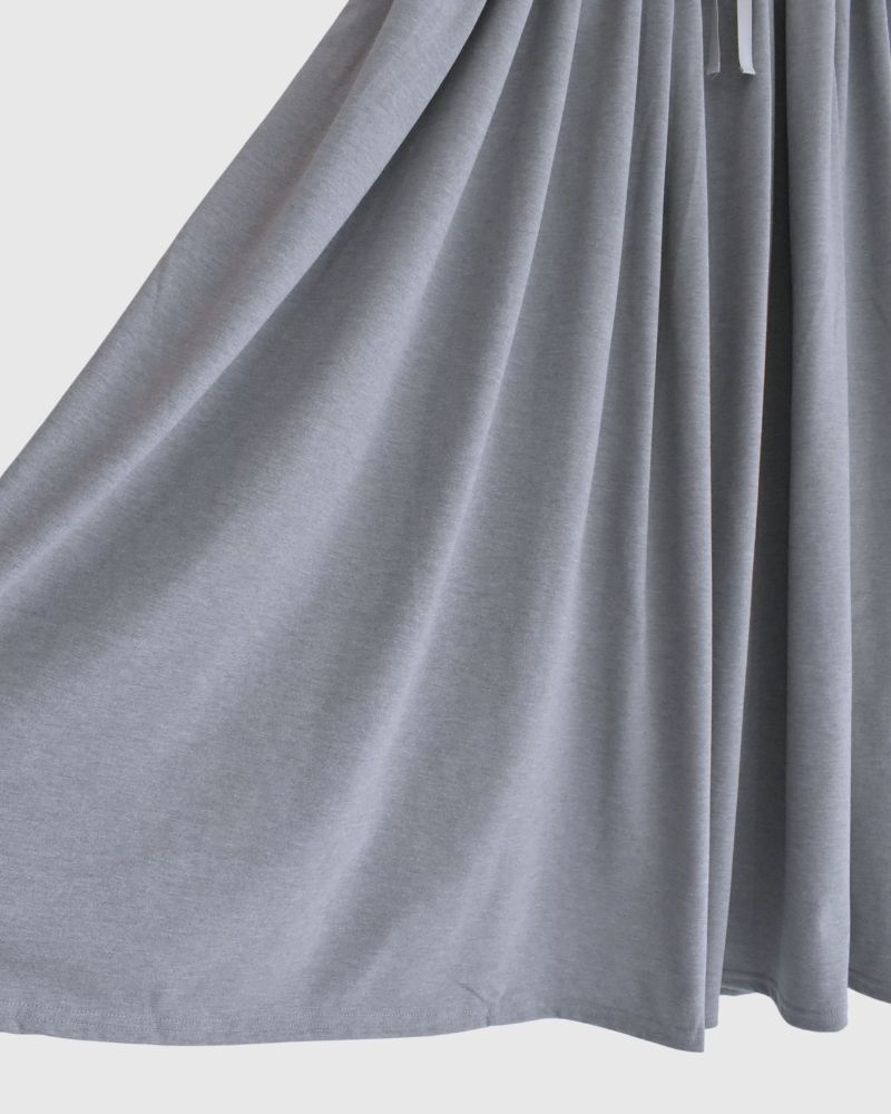 UV Protection Gathered Skirt in Gray