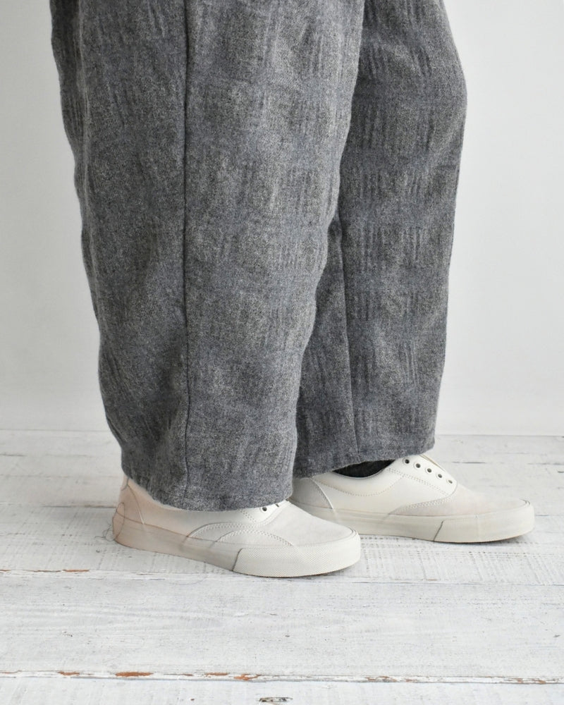 Wool Check Pants in Gray