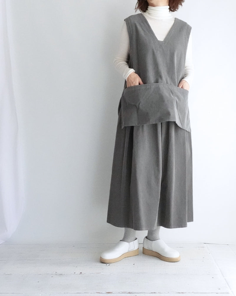 D/d | 2364028 Easy Tuck Skirt (Corduroy) in Gray