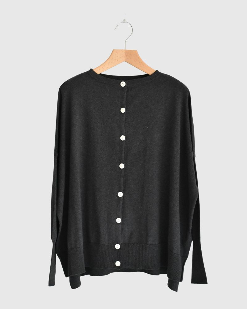 5COLOR 2WAY Cardigan in CharcoalGray