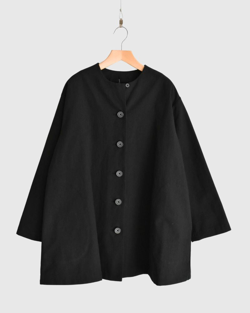 Cotton Washi Square Jacket in Black