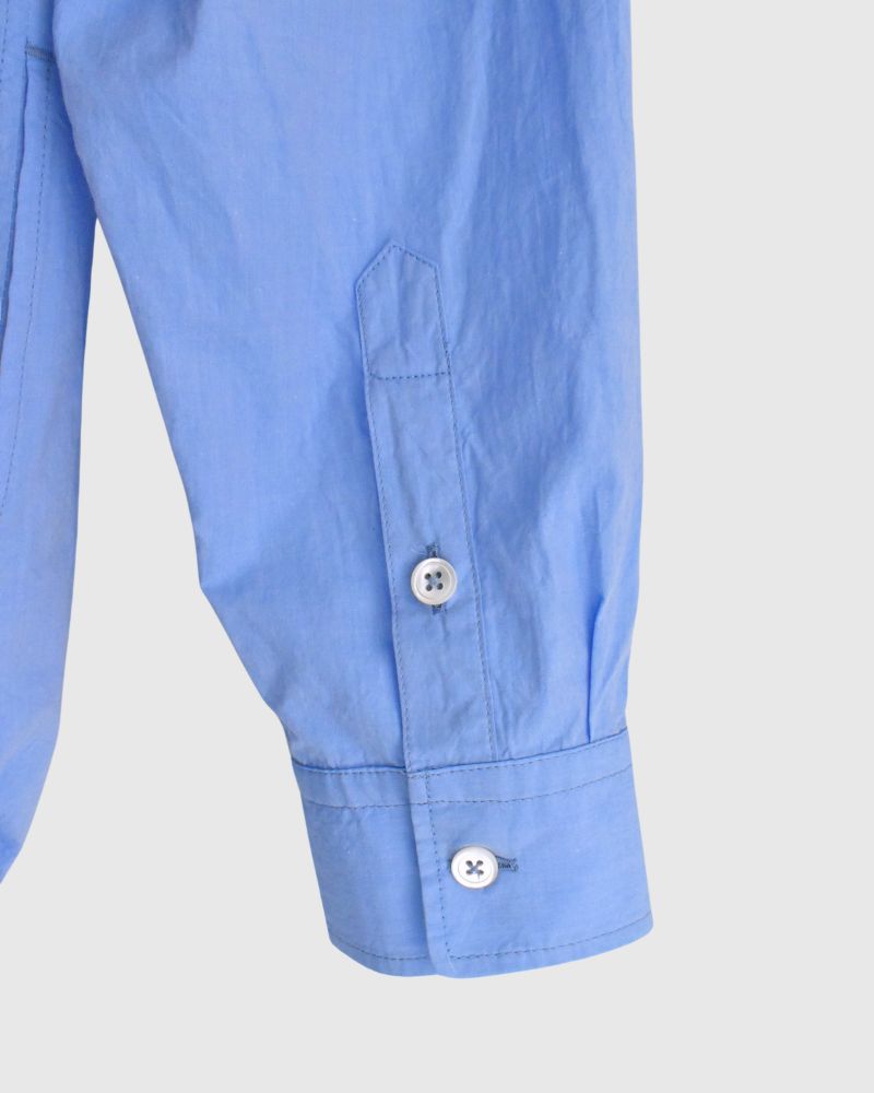 Drawstring shirt in Sax