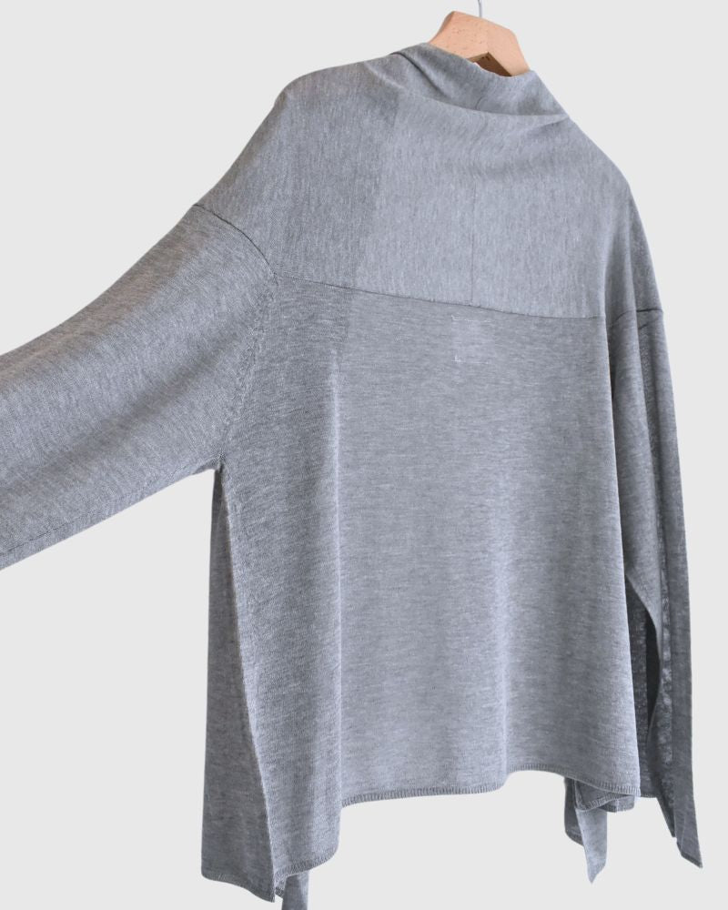 Modal knit cache-coeur in Gray