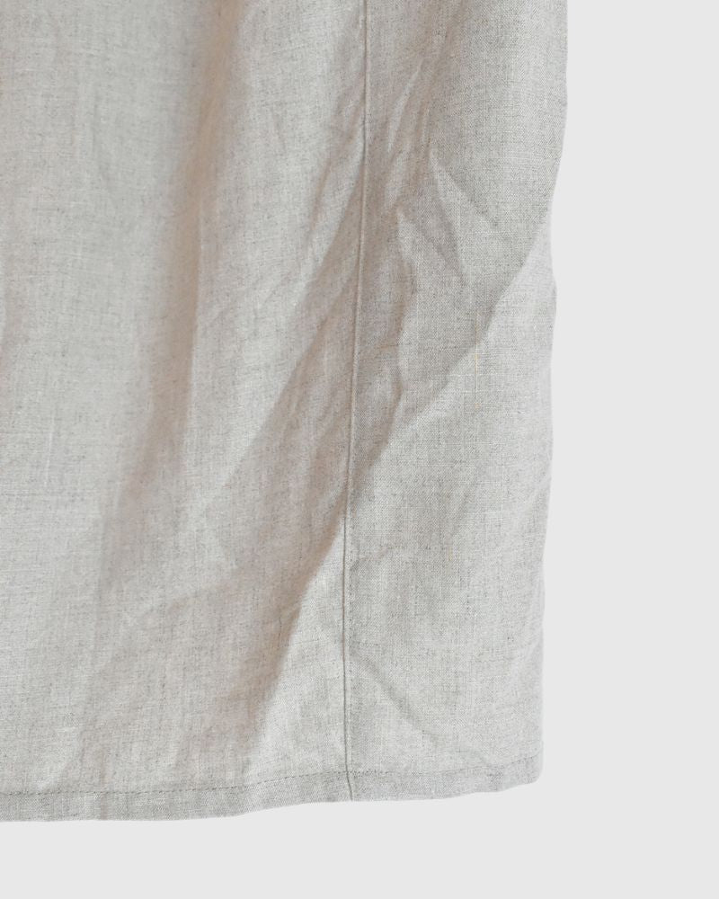 Linen Oval Pants in Beige