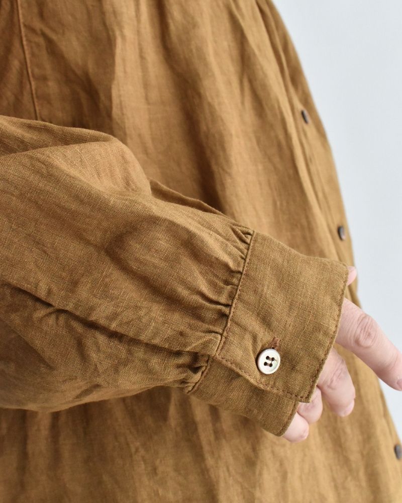 French Linen Shirt in Camel