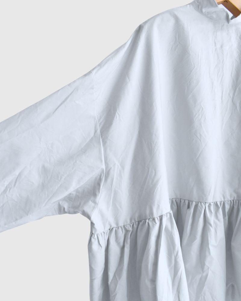 Back Gathered Blouse in SilverGray