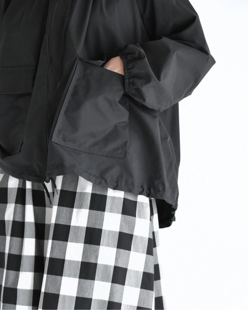 Oversized Hooded Jacket in Black