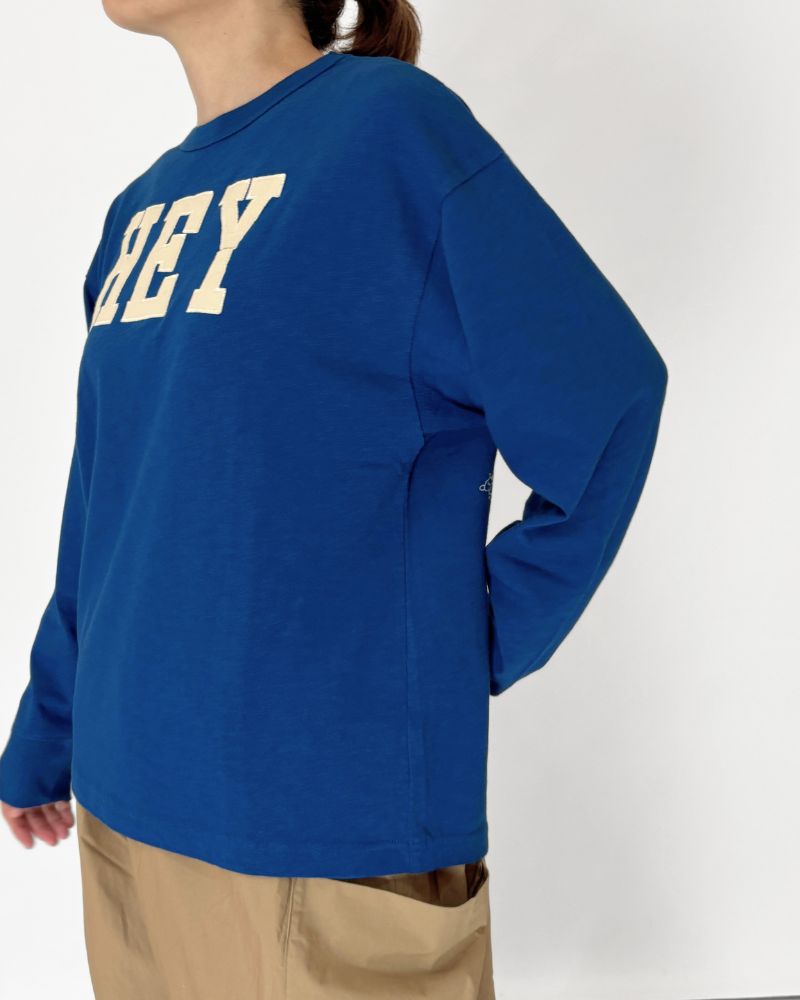 HEY Long Sleeve T-Shirt in Navy