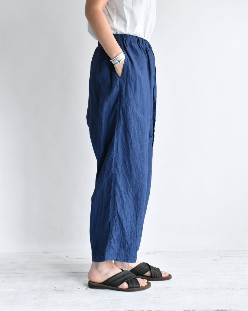 Indigo Linen Pants in Blue