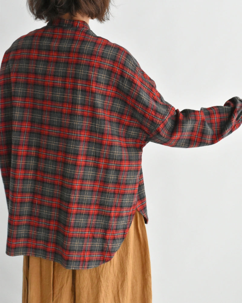 Oversized Shirt in Red Check