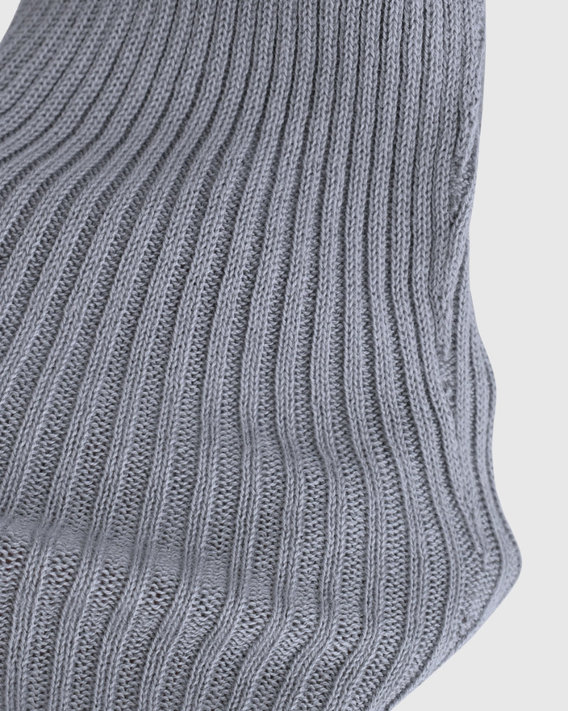 JAPAN WHOLEGARMENT Rib Knit Pullover in LightGray