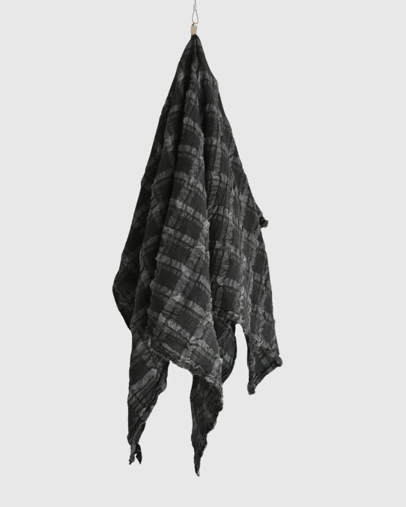 Favorite Check Stole in GrayCheck