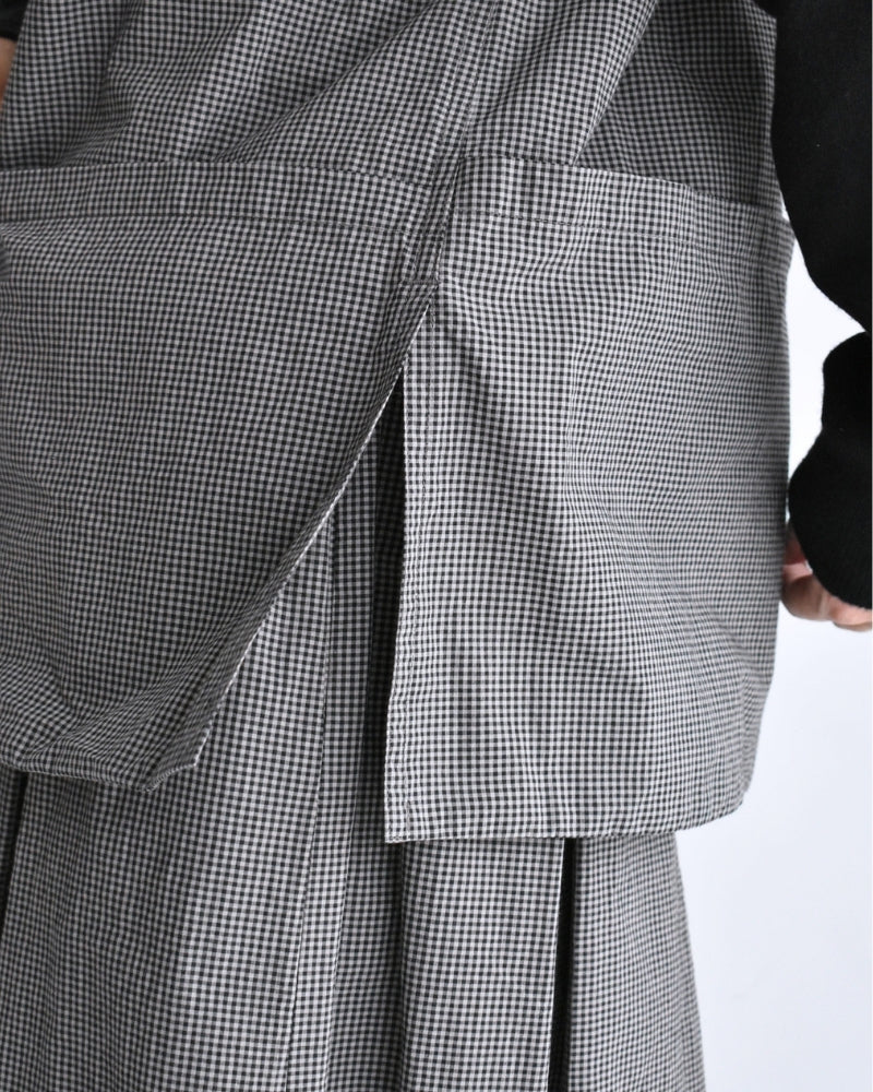 Work Pullover Vest in BrownGingham