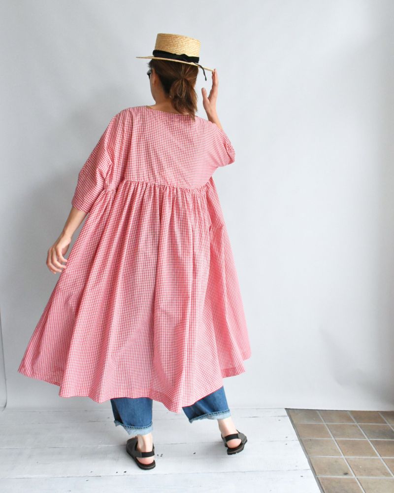 Ruffle Dress in RedGingham