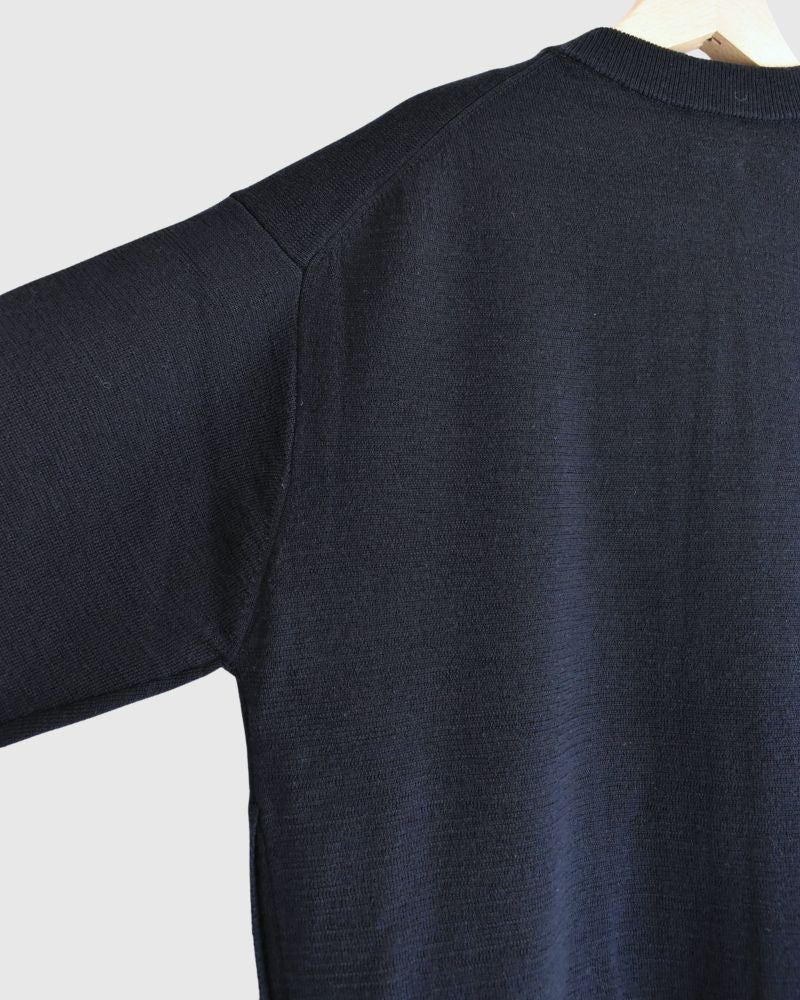 Merino Zip Liner Jacket in Navy