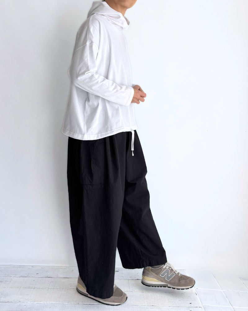 Drawstring Hoodie Pullover in White