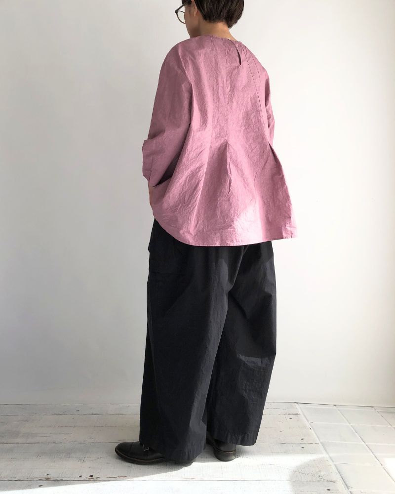 Tucked Blouse in Plum