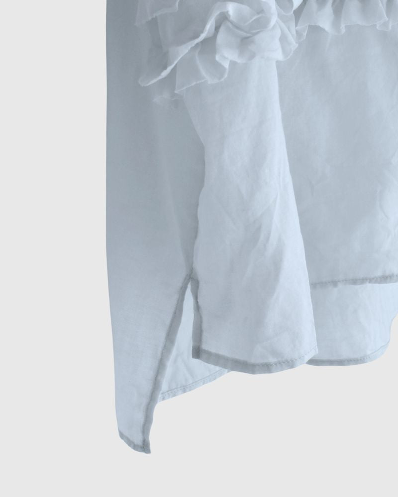 Beside Frill Pullover in PaleBlue