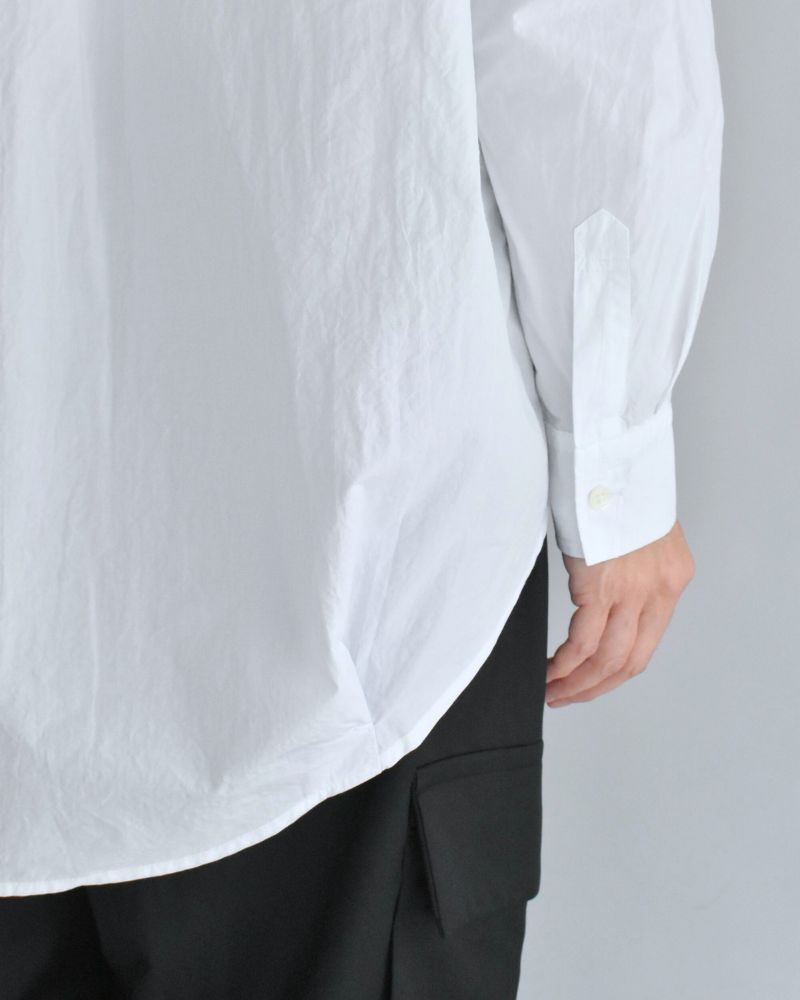 Tuck Cocoon Shirt in White