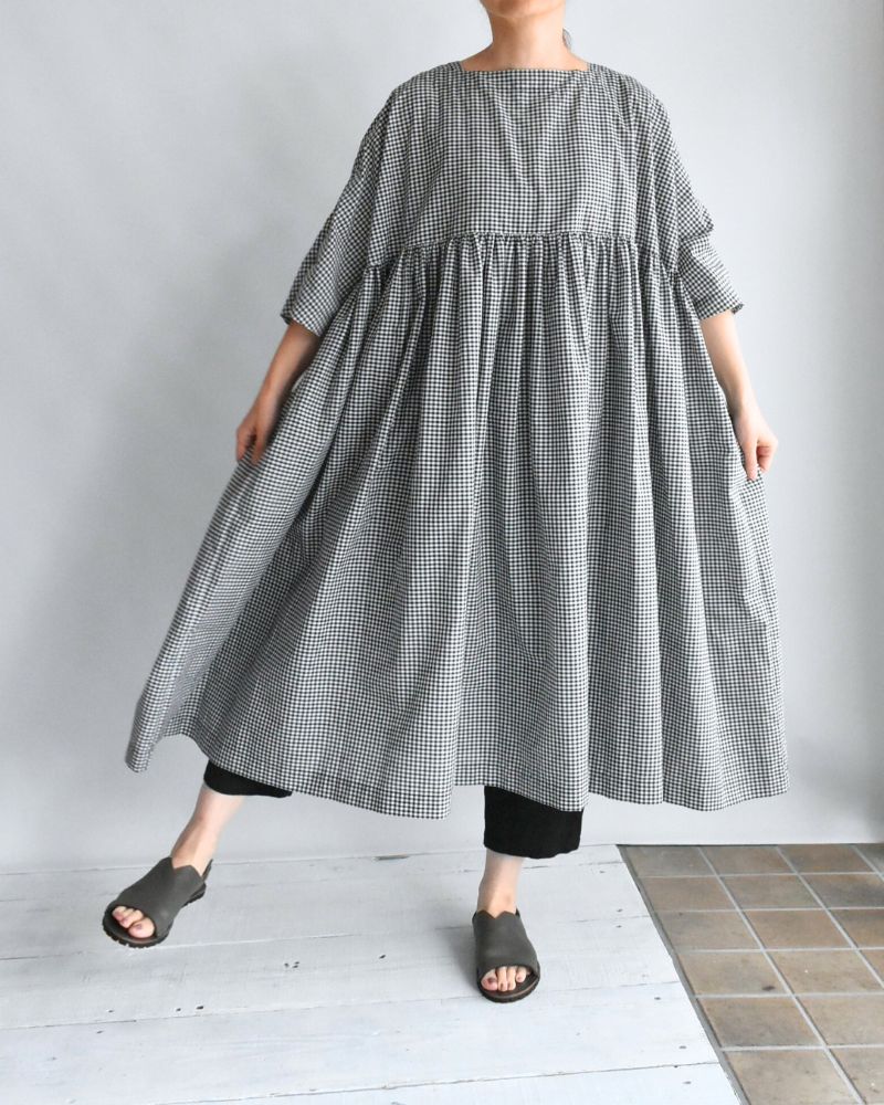 Ruffle Dress in BlackGingham