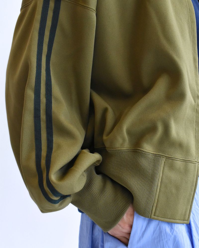 Track Frill Cardigan in Khaki