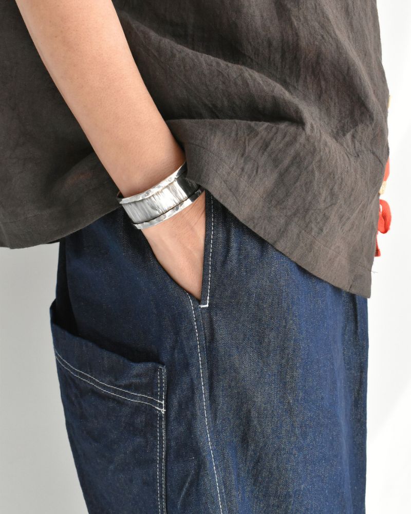 Big Pocket Pegtop Pants (Denim) in Indigo